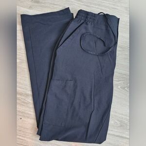 Womens Black Sz L Scrub Pants